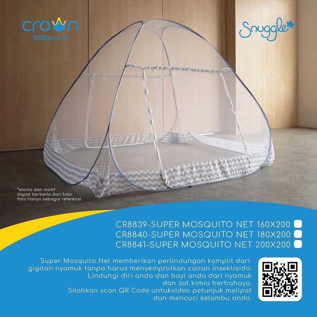 CROWN SNUGGLE Super Mosquito Net / Kelambu PROMO