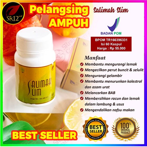 PELANGSING TERAMPUH SALIMAH SLIM / OBAT DIET / PENURUN BERAT BADAN HERBAL / BPOM ALAMI &amp; AMAN SR12