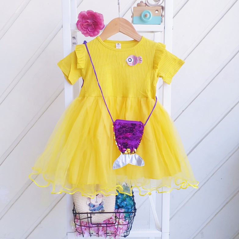 HappyOliver DRESS IMPORT MER-MAID JUICY 222 EBV Baju Dress Anak Perempuan Import