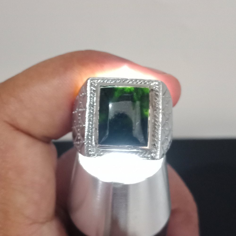 CINCIN NATURAL BLACK JADE ACEH RING KOTAK