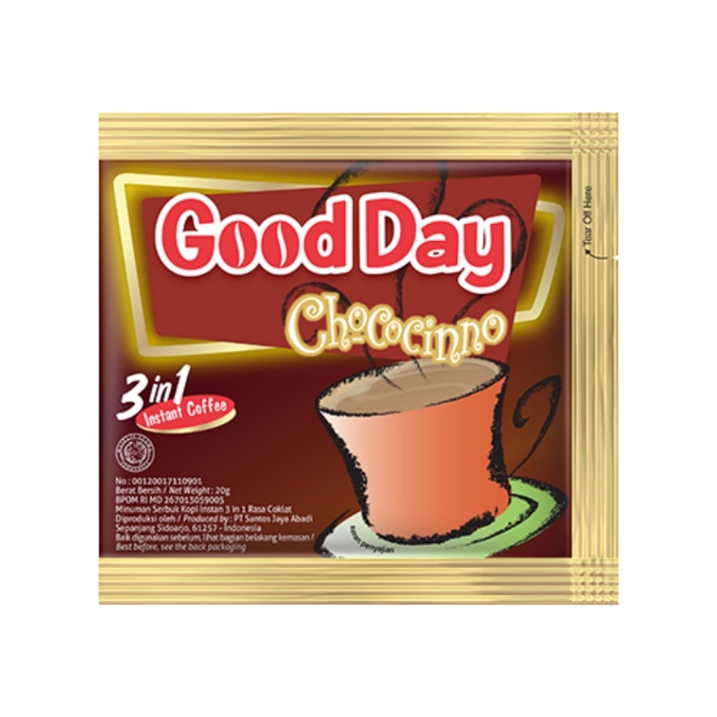 

Kopi Good Day Chocochinno 1 Renceng 10 x 20 gr