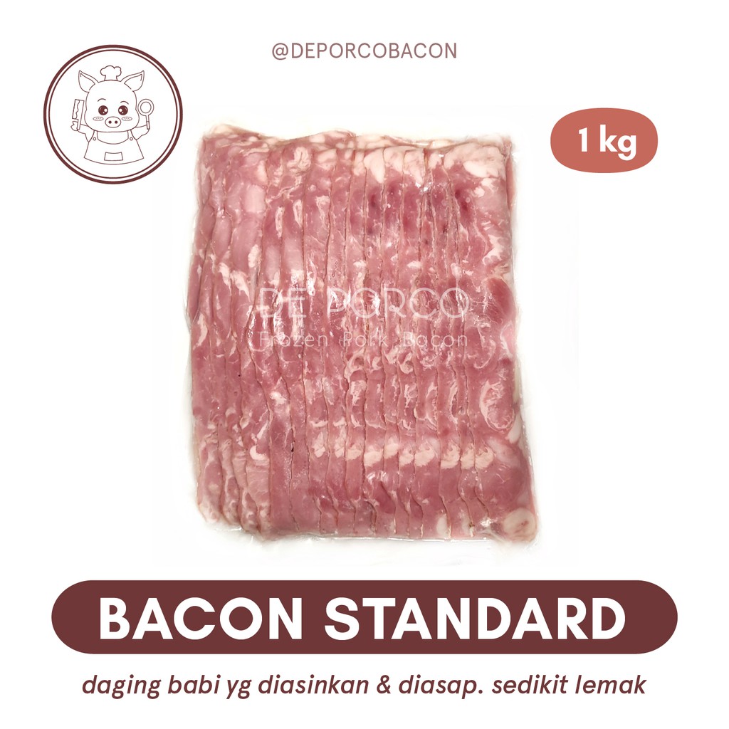 

DEPORCO Pork Bacon Babi Standard Frozen (1kg)