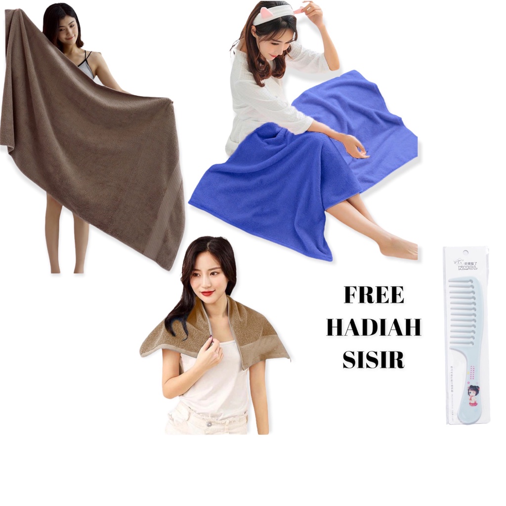 Handuk Paket Hemat 3 Handuk 100 Ribu Free Hadiah Sisir Handuk Hotel Tebal Cotton 100% Terlaris Termurah