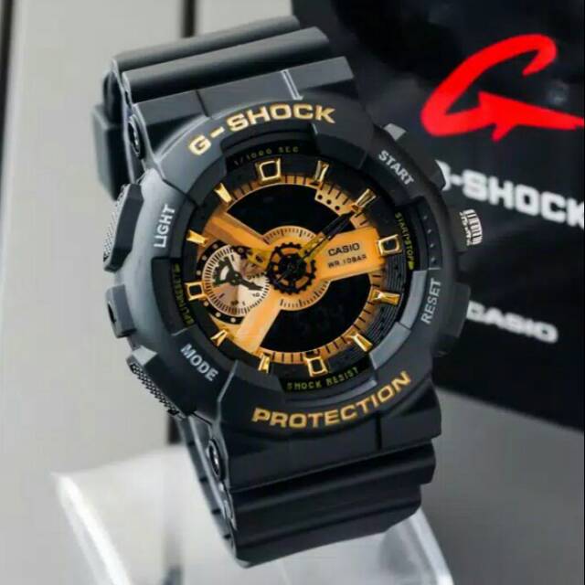 Big sale Jam G-SHOCK cewe GA-700 hitam list gold