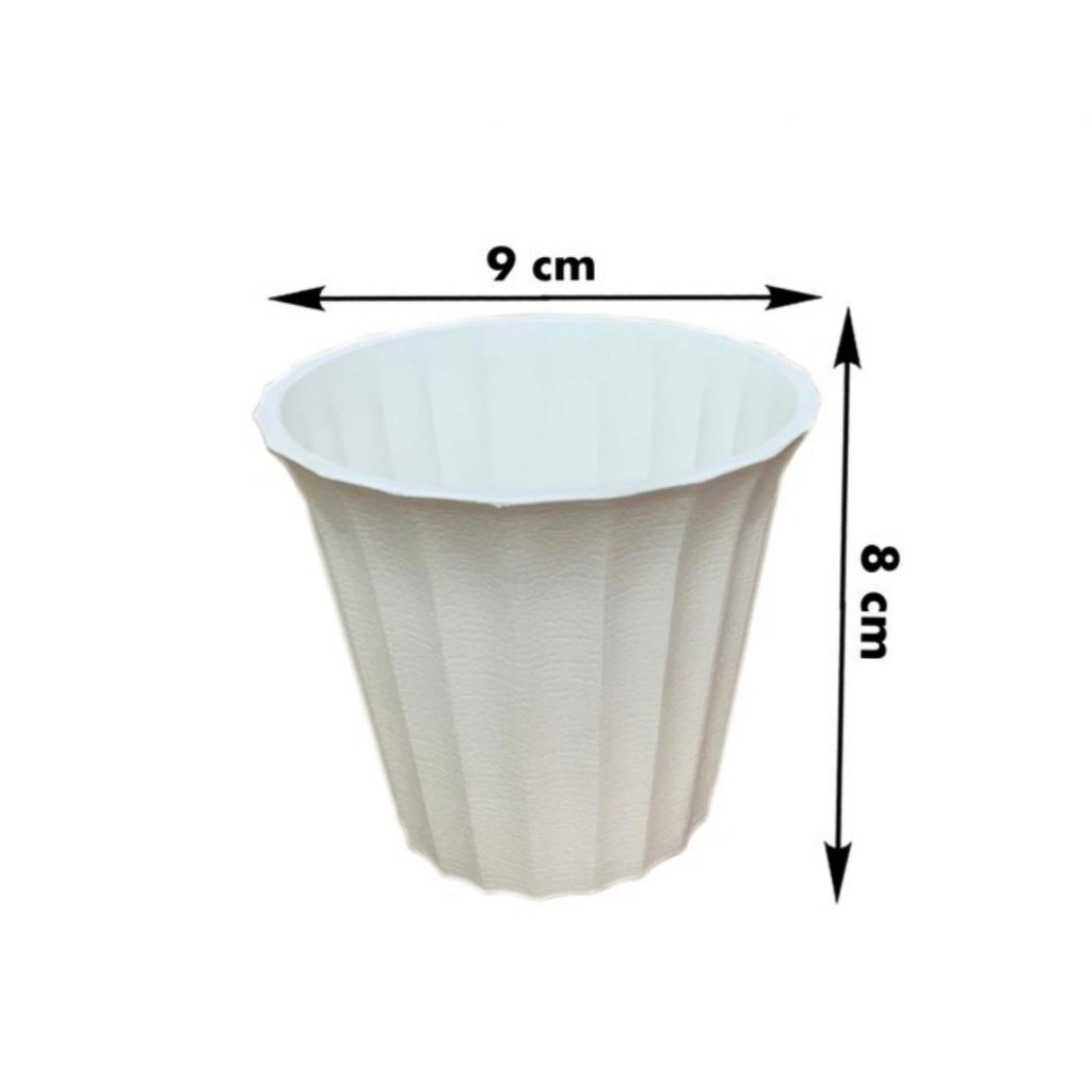 Pot tawon Segi Bulat Tanaman Bunga Violeta 9cm vas plastik Hias kaktus anggrek net netpot hidroponik