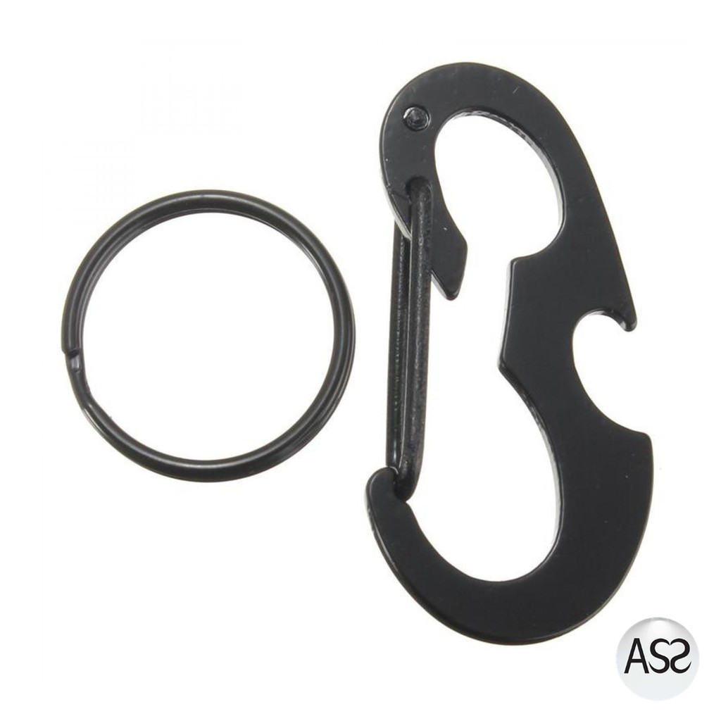 ASS Shop - Black Beetle EDC Carabiner Stainless Steel with Bottle Opener - XT-11