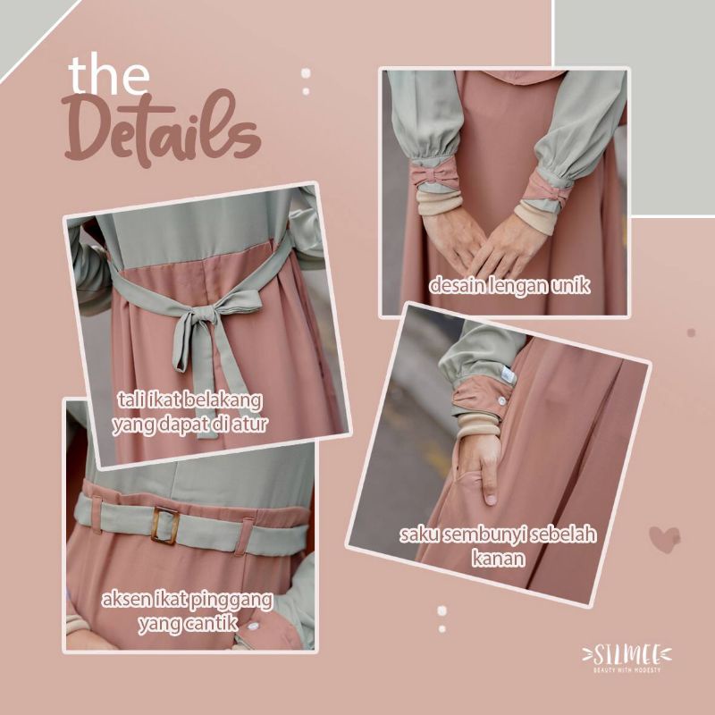 SET GAMIS NANCY bebas pilih khimar size M /L Original silmee