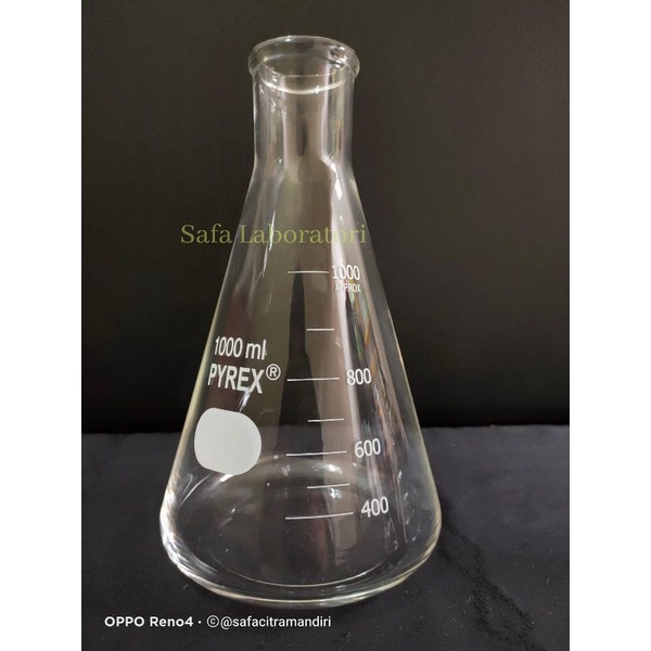 Jual Erlenmeyer Flask 1000ml Pyrex Shopee Indonesia