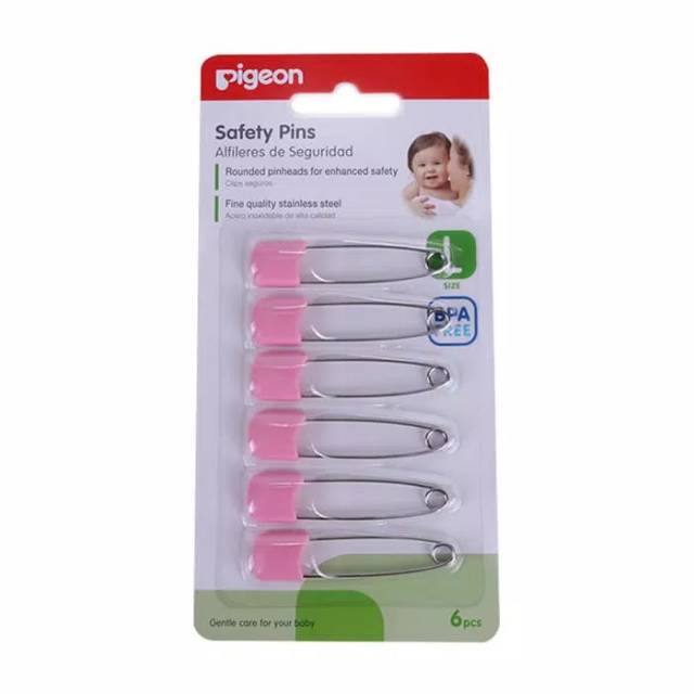 Pigeon Peniti Safety Pin bayi size L isi 6 pcs size S isi 9 popok bedong baby