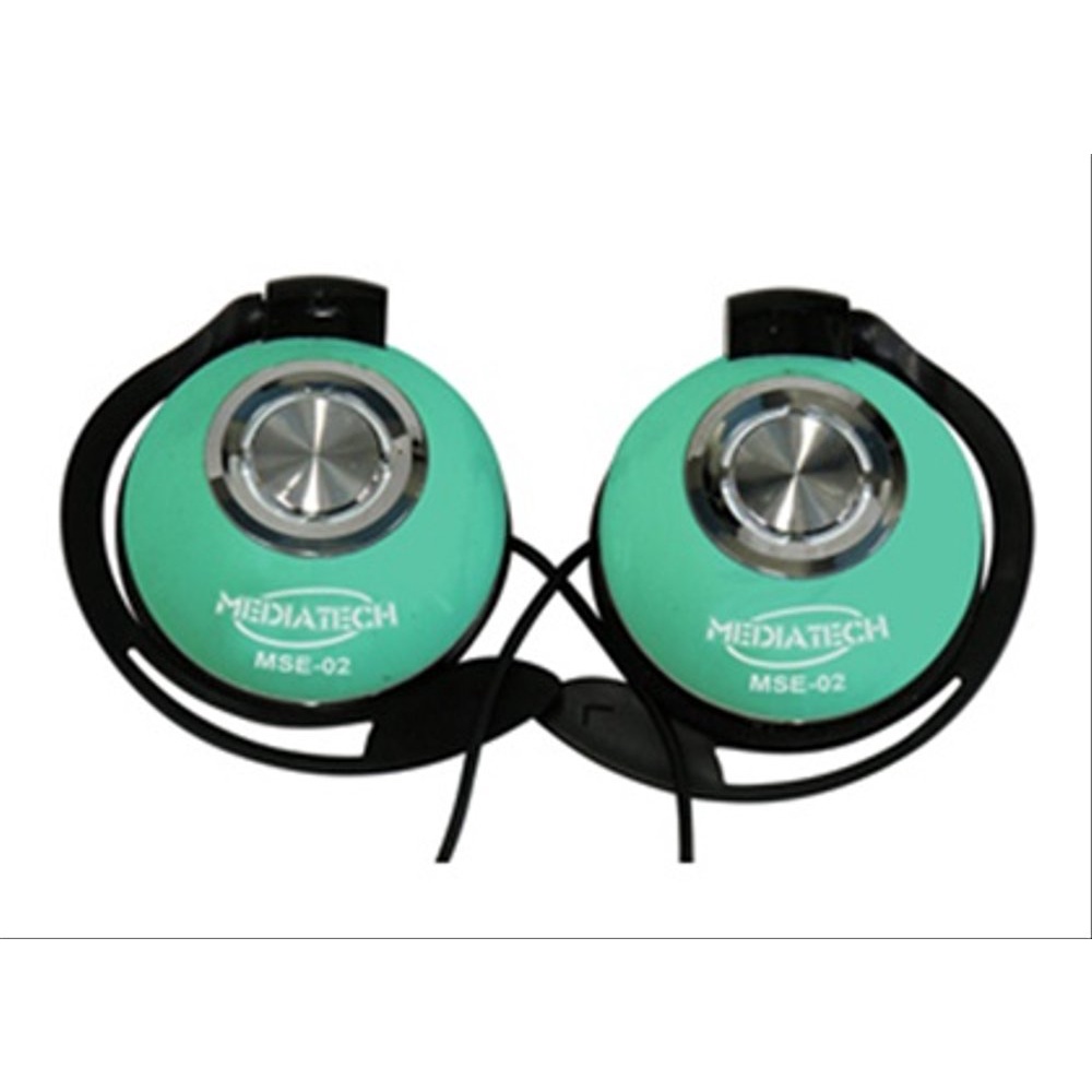 Mediatech MSE-02 Earhook Earphone - Hijau [56015]
