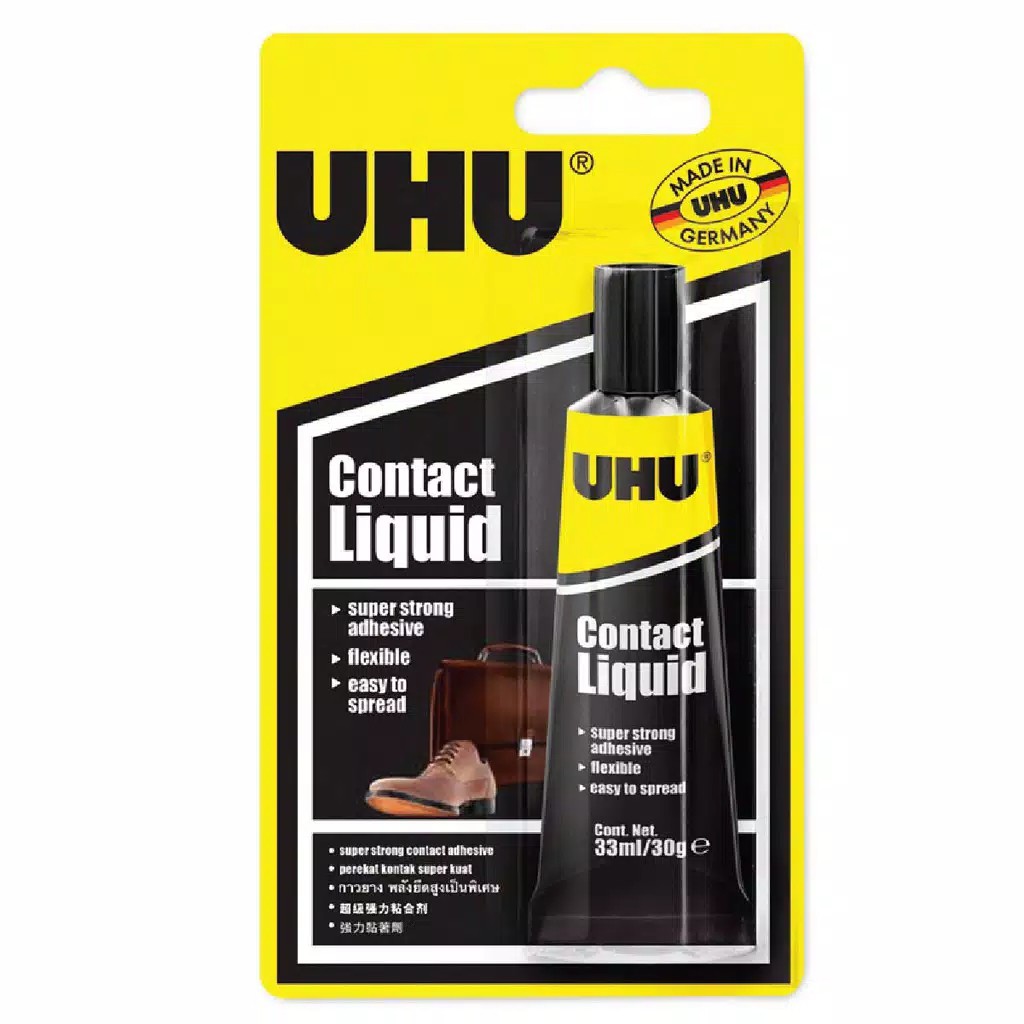 

RB UHU Household Contact Liquid 33 ml Blister / Lem Sepatu / Lem Tas / Lem Kulit / Lem Karet