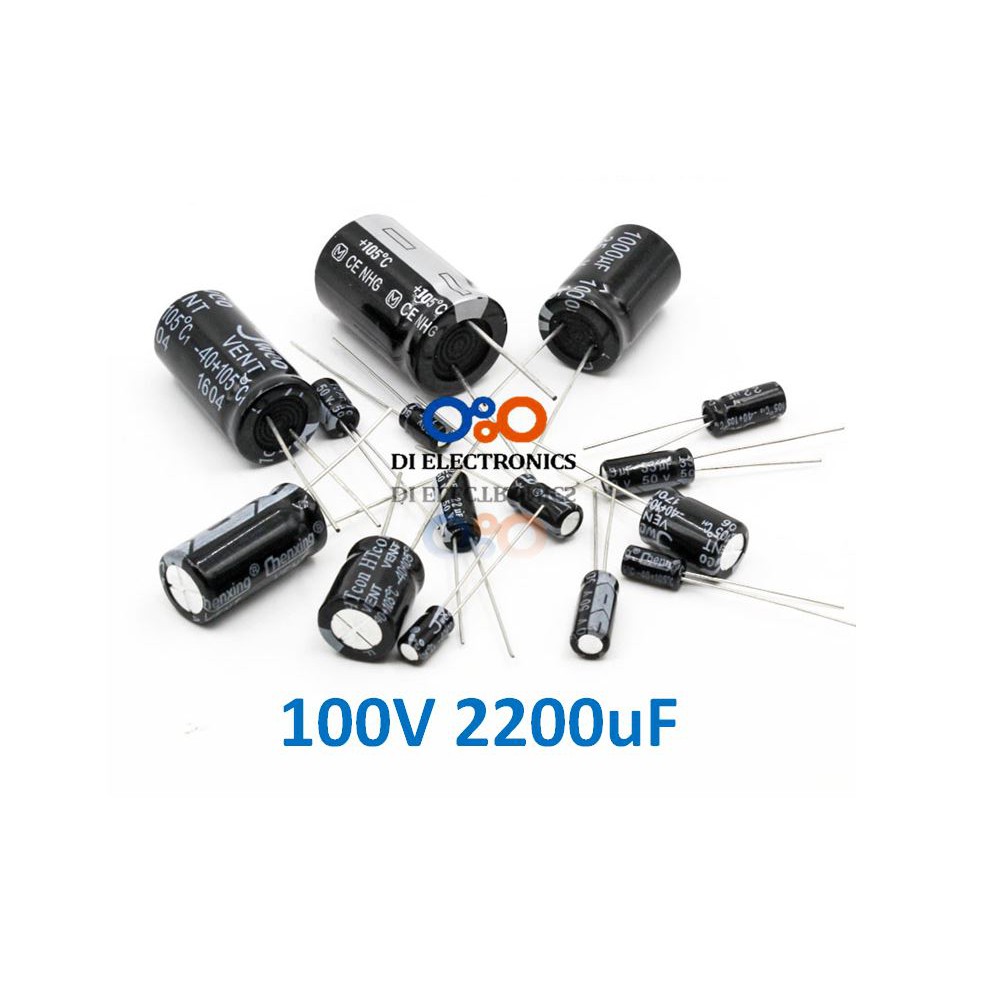 ELCO 100V 2200uF KAPASITOR TABUNG ELKO ALUMINIUM ELECTROLYTIC CAPACITOR 100 VOLT 2200 uF MIKRO FARAD