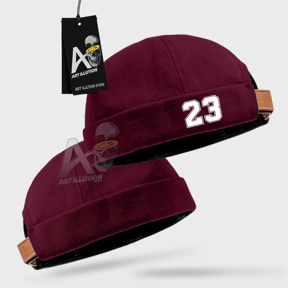 TOPI CAP MIKI HAT PECI HIJRAH BRIMLESS HAT LOGO AIR JORDAN MODEL LOGO TERBARU CUSTOM LOGO PREMIUM