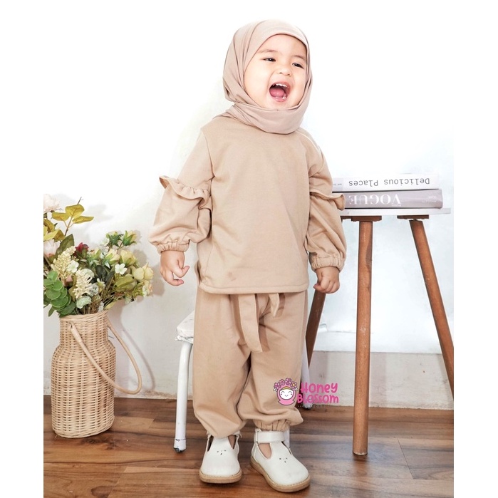 Setelan One Set Anak Perempuan Babyterry Premium / Alika Set by Honeyblossom 0-5 Thn