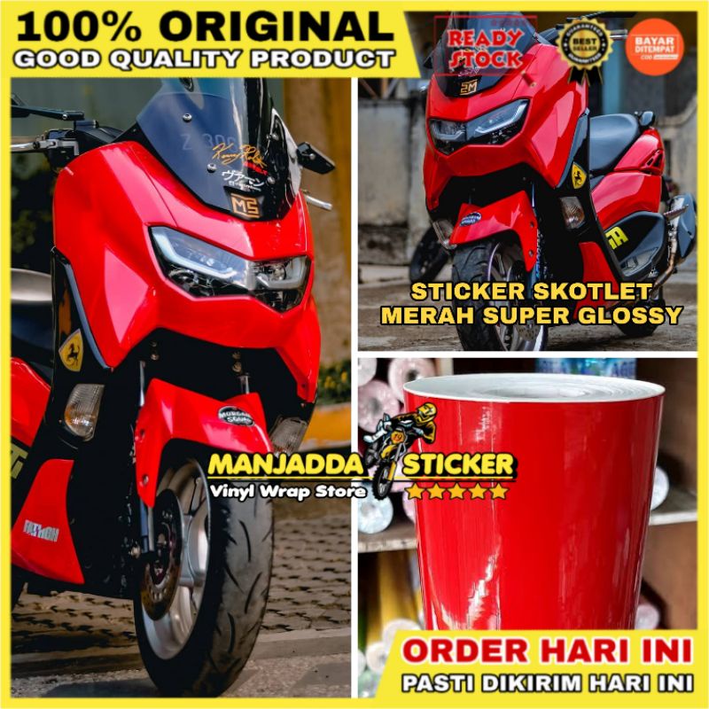 Skotlet Motor Merah Glossy Super Premium