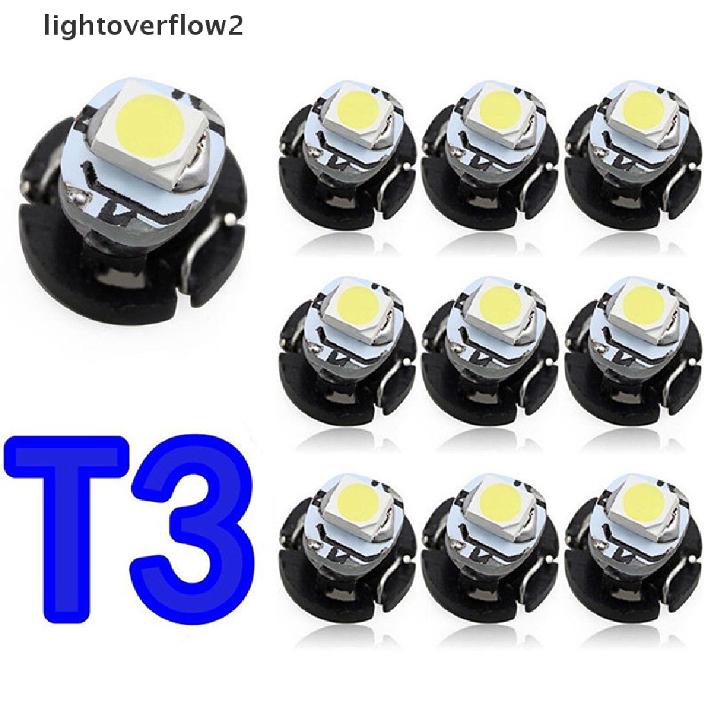 (Light2) 10pcs Lampu Led Wedge T3 Smd Neo Untuk Dashboard Mobil