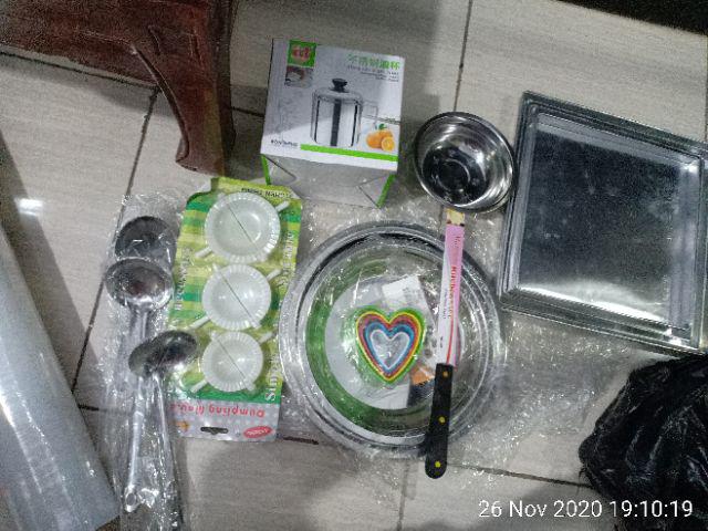 Calypso Kitchen Plate Stainless Piring Makan 1 Set 24 26 28cm / Piring Dapur Kualitas Stainless 304