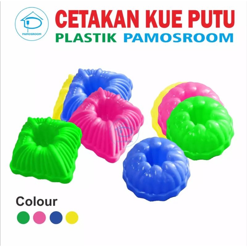 Cetakan kue putu ayu plastik cetakan kue talam sakura jelly alat kukus kue plastik warna