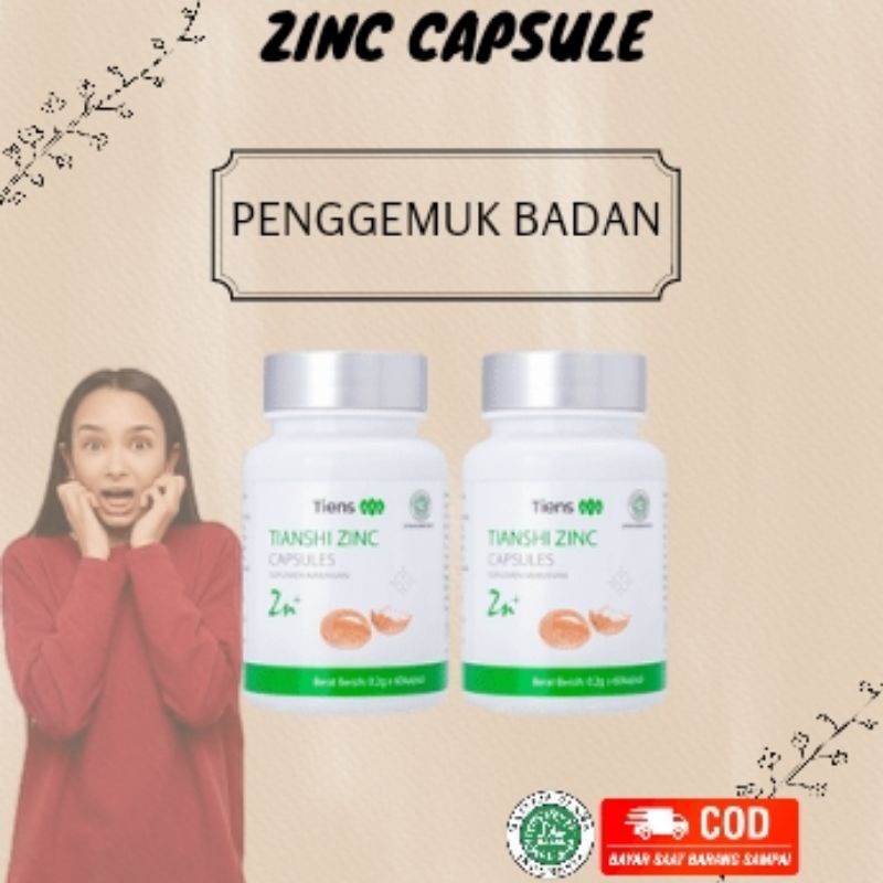 Zinc Capsules Suplemen Penggemuk Badan Terlaris Tiens Obat Menambah Berat Badan Herbal Ampuh Murah
