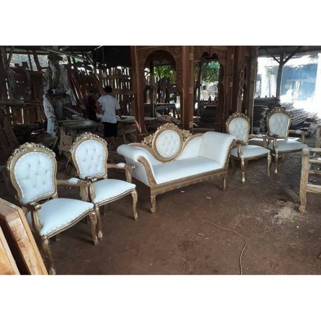 SOFA KURSI PENGANTIN LOUIS BUNDAR MURAH KEKINIAN