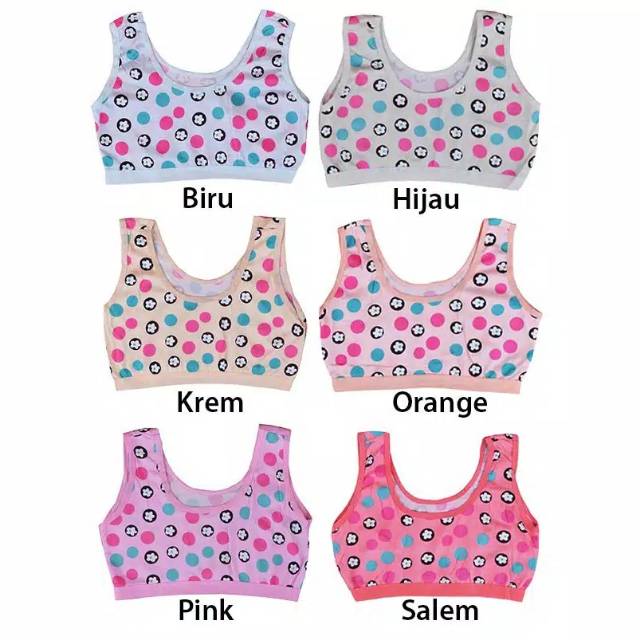 6 Pcs Miniset Anak Perempuan Cewek Remaja SD SMP Kutang Bra Beha Bh Mini Set Anak Perempuan Remaja