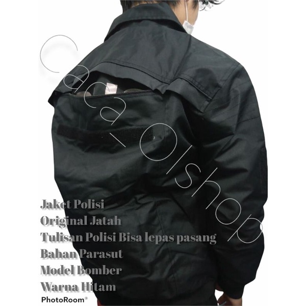 Jaket POLISI HITAM Ori Asli Jatah POLRI  Polda Metro Original model bomber