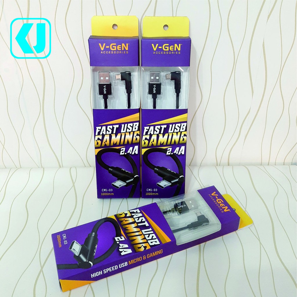 Kabel Data MicroUSB V-GeN CM1-03 Fast Charging 2.4A QC 3.0 Gaming VGEN