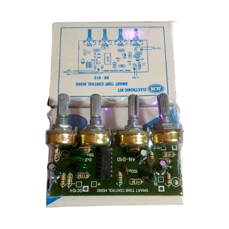 Tone control mono IC lm324 volume treble middle bass