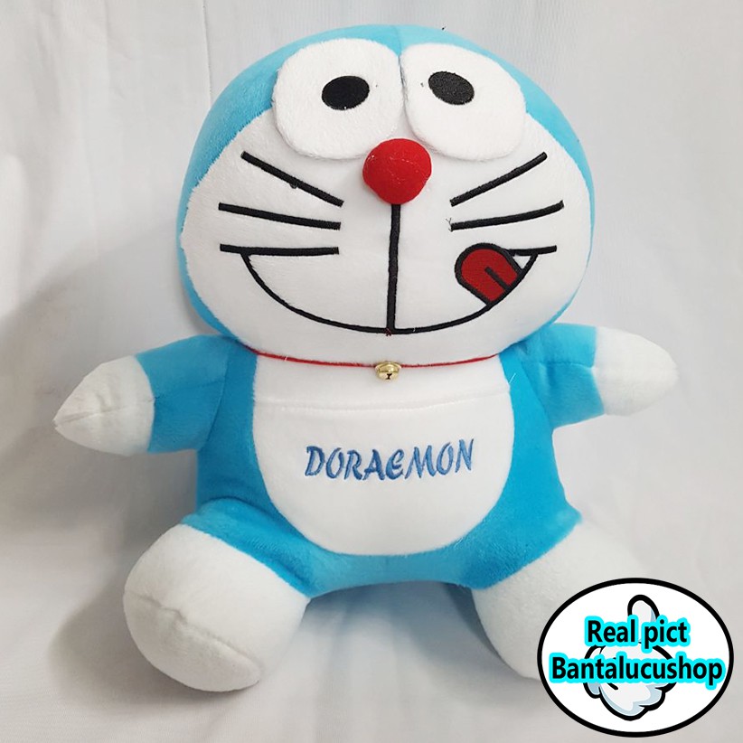 Boneka Doraemon Duduk Ukuran L Murah Bahan Halus Rapih SNI