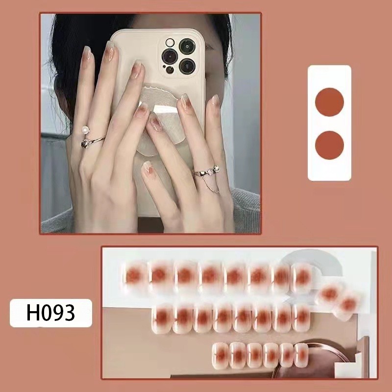 3D Kuku Palsu 24pcs/(FREE LEM)Set DIY Instant Nail Art Fake Nails Bridal Wedding Akrilik/24 pcs Kuku Palsu 3D / Stiker Kuku Palsu / Kuku Palsu Premium With Box/ Pemoles Kuku-H093