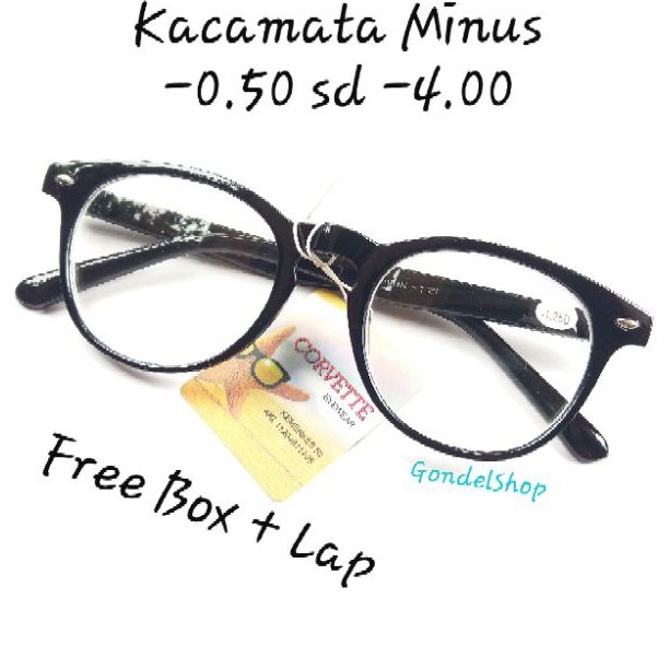 Kacamata Minus -0.50 sd -3.00 Korean Style SPH4002 + BOX