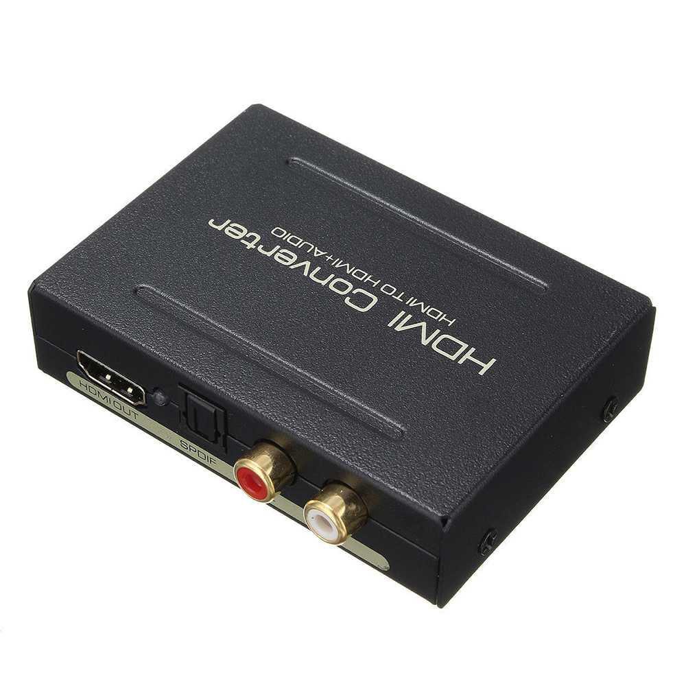 HDMI to HDMI + Optical SPDIF + RCA Audio Extractor Converter - AY60 [Hitam]