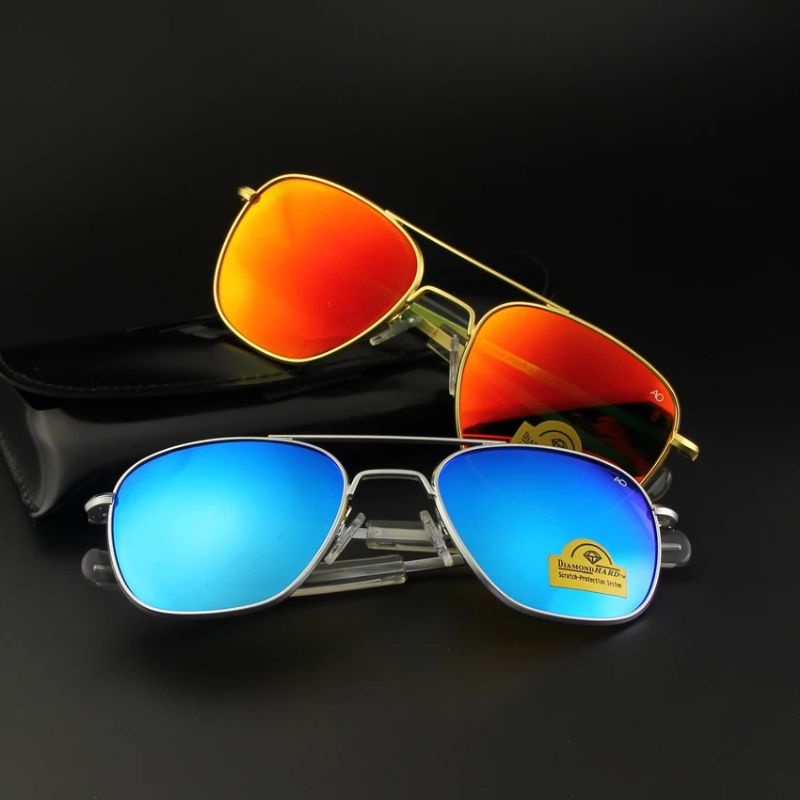 Kacamata lensa kaca asli kacamata AO kacamata lensa blueray kacamata anti silau siang malam/AO3001