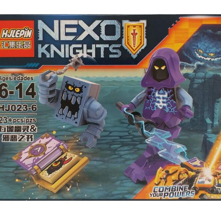 Pn8Code Lego nexo knights 2 pcs rogul and brickster with weapon book of monsters Bootleg(ready)D8K6