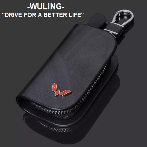 Dompet STNK Gantungan Kunci Branded Premium Import Mobil WULING / Logo wuling: CONFERO CORTEZ FORMO ALMAZ_MGM27