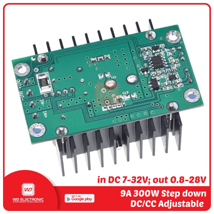 DC to DC Adjustable 9A 300W Step down Buck Converter 5-40V to 1.2-35V Power Supply module