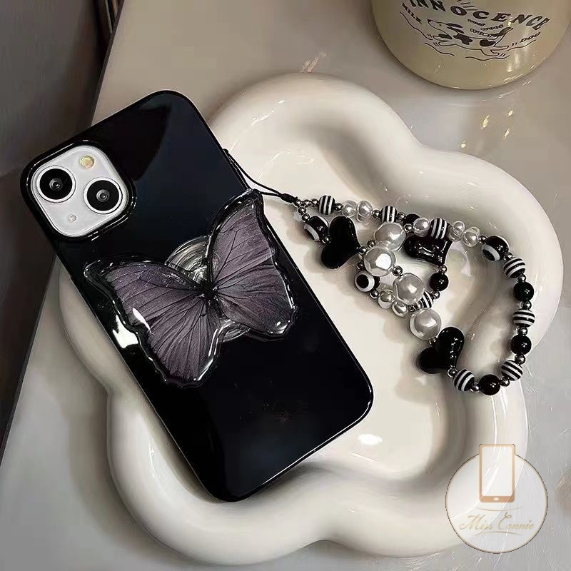 Casing iPhone 7Plus 8Plus 11 13 12 14 Pro Max XR 7 8 X XS Max Motif Butterfly Shockproof