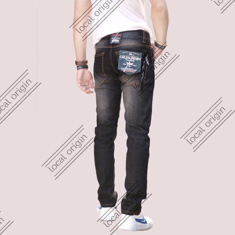 CELANA JEANS PRIA SKINNY BIO WASH JEANS SLIMFIT PRIA