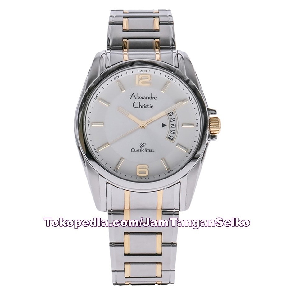 Jam Tangan Pria Alexandre Christie AC 8289 MD BTGSL Original Stainless