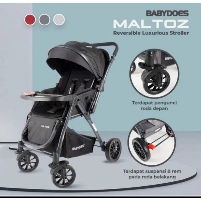 Babydoes reversible stroller maltoz CH821SN kereta dorong bayi