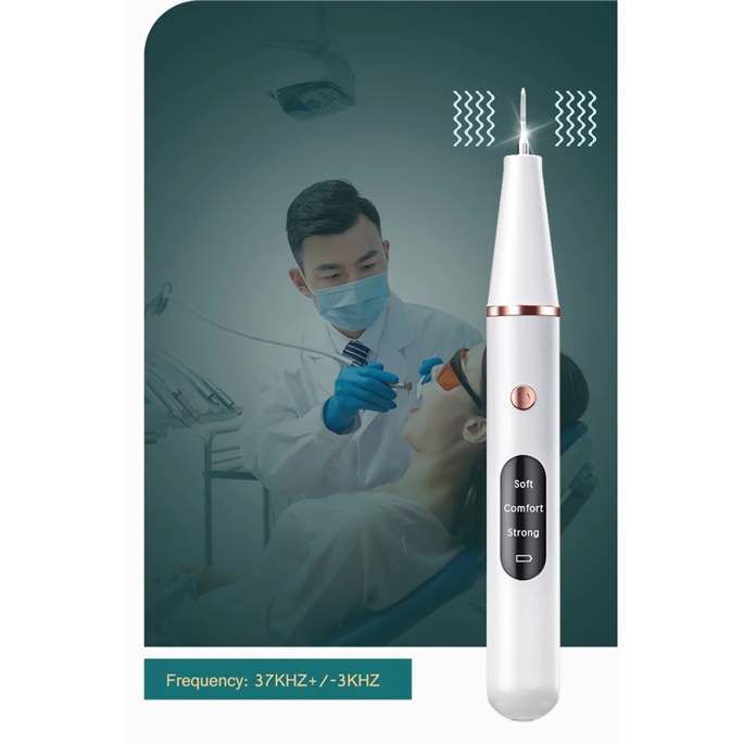 Pembersih Gigi Pembersih Karang Plak Gigi Ultrasonic Dental Calculus Electric - GS5 - White