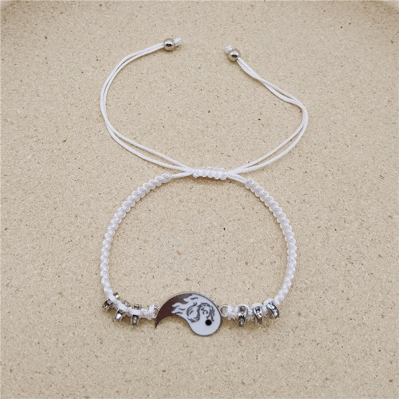 2pcs Gelang Couple Dikepang Gosip Tai Chi Adjustable Fashion Accessories Hadiah Aksesoris Bracelet - PD