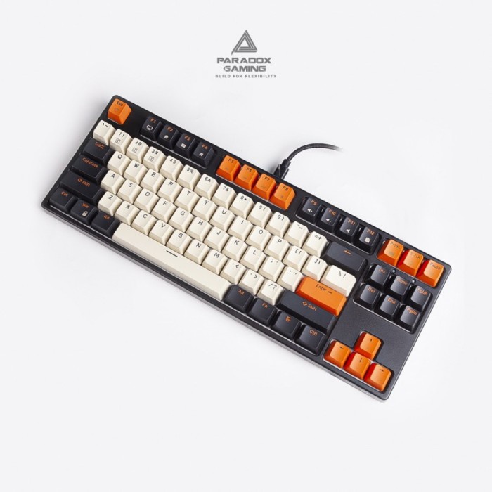 PARADOX GAMING KEYBOARD GHOST87 V2 YELLOW SWITCH/HOTSWAP BLACK CASE