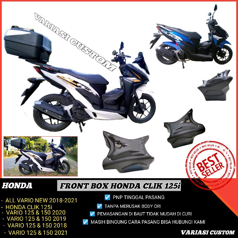 Aksesoris Box Depan Tengah Honda Click 125i Vario 125  Led New