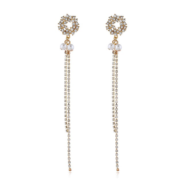 LRC Anting Tusuk Fashion Gold Alloy Earrings F40640