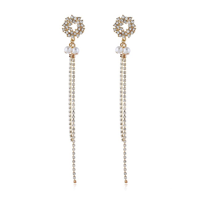 LRC Anting Tusuk Fashion Gold Alloy Earrings F40640