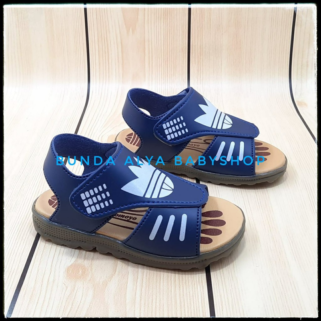 Sendal Anak Laki Laki Usia 8 Bulan 1 Tahun Karet NAVY - Sepatu Sandal Gunung Anak Cowok AntiLicin Size 22 - 24 Alas Karet