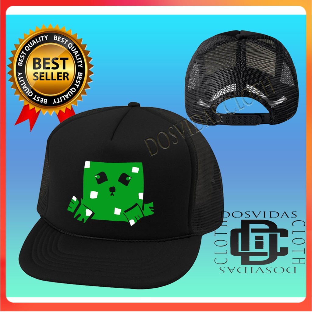 BERKUALITAS Topi Trucker Jaring MINECRFAT CREEPER Keren Pria Wanita MINE CRAFT COD