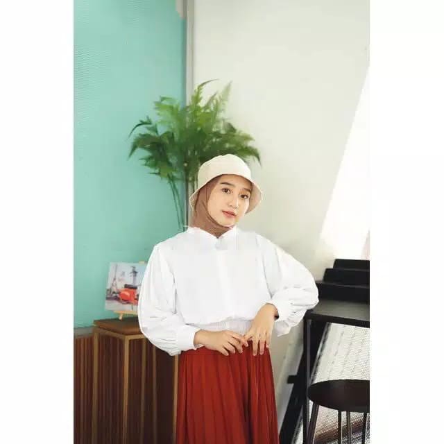 BEFAST - ZFF OOTD Blouse TAMIE / Katlina Blouse (LD 104,P 52) / Blouse Terbaru / Pakaian Kekinian Remaja Wanita / Blouse Lengan Balon Panjang / Fashion Wanita Casual / Blouse Polos Formal / Terlaris
