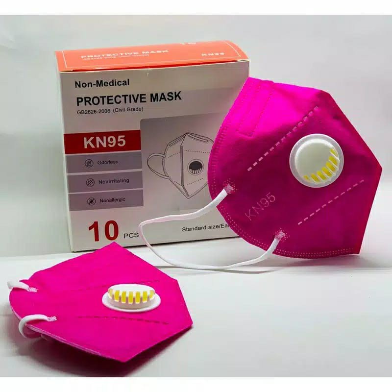 MASKER KN95 FILTER RESPIRATOR PINK